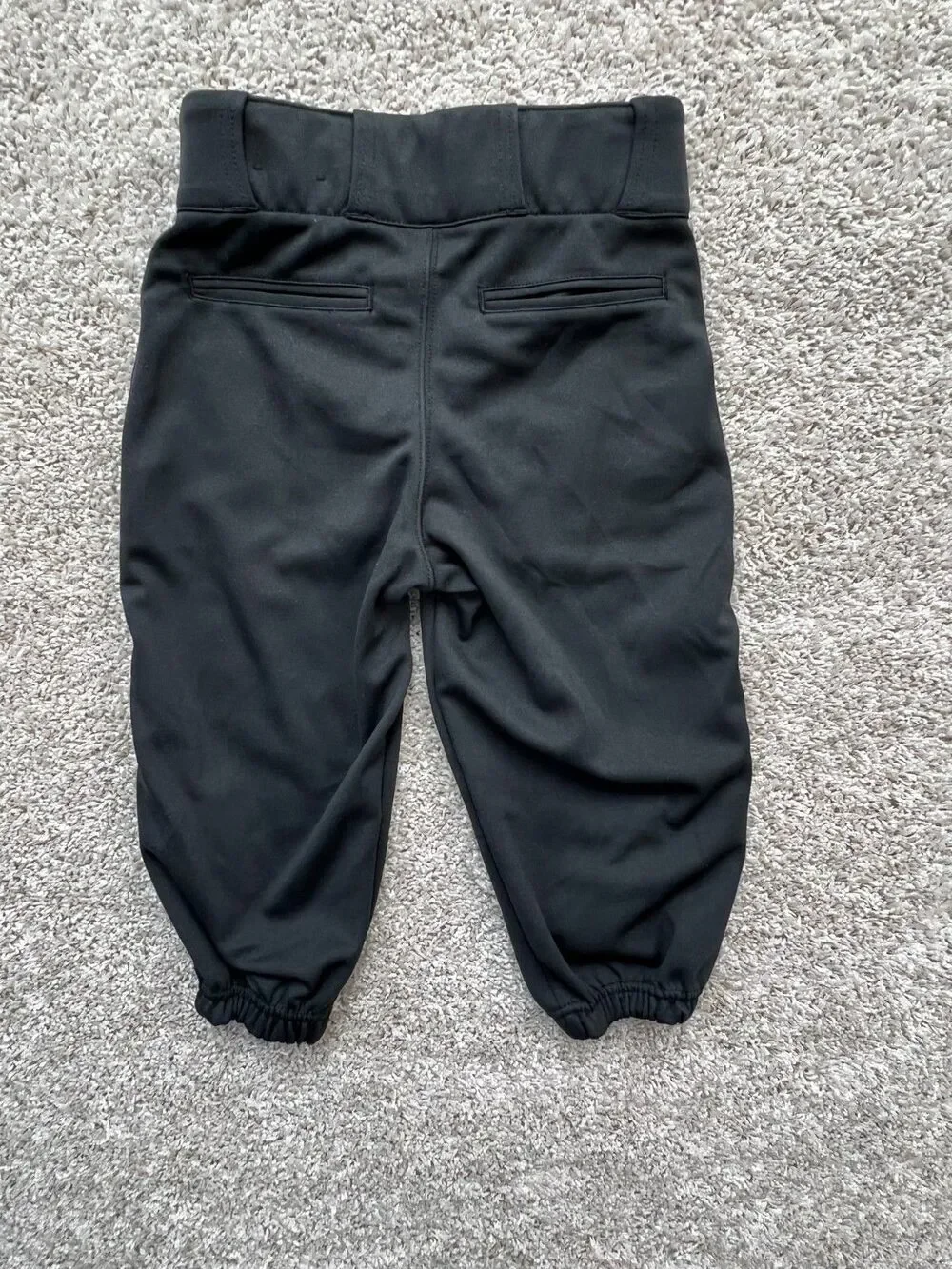 CHAMPRO Youth M Open Bottom Relaxed Fit Baseball Pants BLACK 30/30